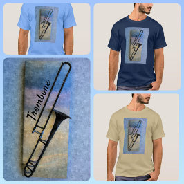 Jazzy Trombone Musical Artistic T - Shirt