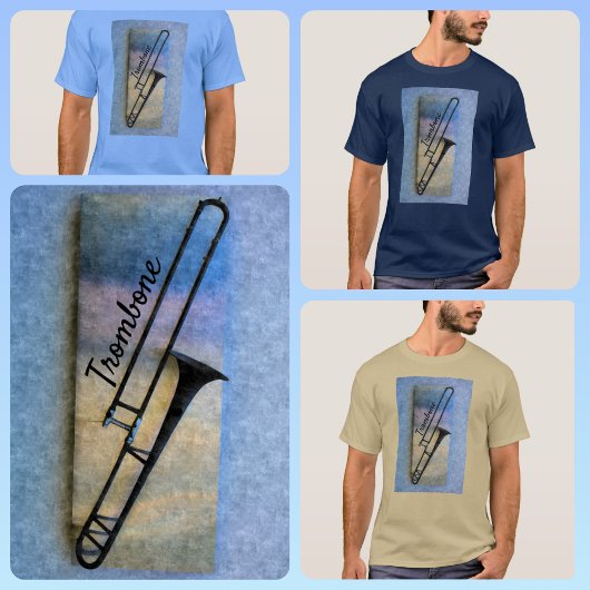 Jazzy Trombone Musical Artistic T - Shirt