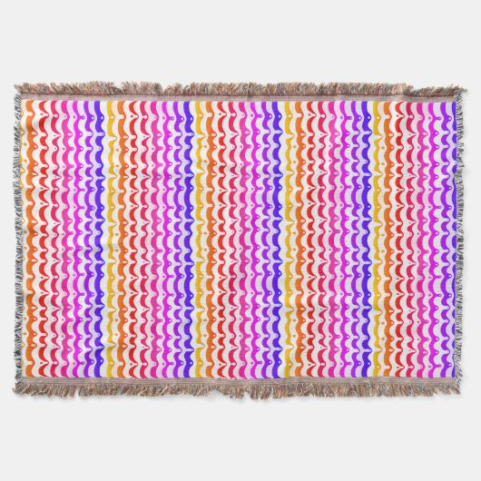 Jazzy Tropical Psychedelic Dripping Stripes Decke (Vorderseite)