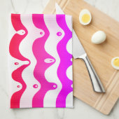 Jazzy Tropical Psychedelic Dripping Stripes Geschirrtuch (Viertel Falte)