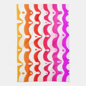Jazzy Tropical Psychedelic Dripping Stripes Geschirrtuch (Vertikal)