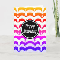 Jazzy Tropical psychedelic Dripping Stripes