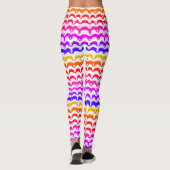 Jazzy Tropical Psychedelic Dripping Stripes Leggings (Rückseite)