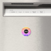 Jazzy Tropical psychedelic Dripping Stripes Magnet (In Situ (Geschirrspüler))
