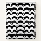 Jazzy Tropical psychedelic Dripping Stripes Notizblock (Rückseite)