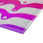 Jazzy Tropical psychedelic Dripping Stripes Schneidebrett (Ecke)