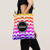 Jazzy Tropical psychedelic Dripping Stripes Tasche (Von Nahem)