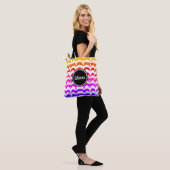 Jazzy Tropical psychedelic Dripping Stripes Tasche (Am Model)