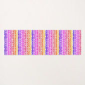 Jazzy Tropical Psychedelic Dripping Stripes Yogamatte (Rückseite (Horizontal))