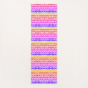 Jazzy Tropical Psychedelic Dripping Stripes Yogamatte