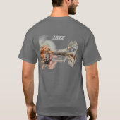 Jazzy Trumpet Flugelhorn T-Shirt (Rückseite)