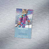 Jazzy winter cat - magnetische Visitenkarte (Beispiel)