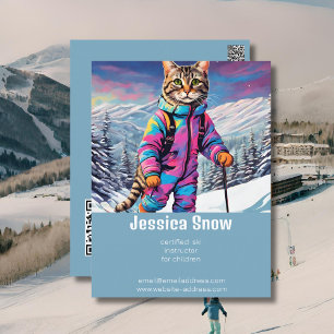 Jazzy winter cat - promo postkarte