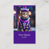 Jazzy winter cat - Visitenkarte (Vorderseite)