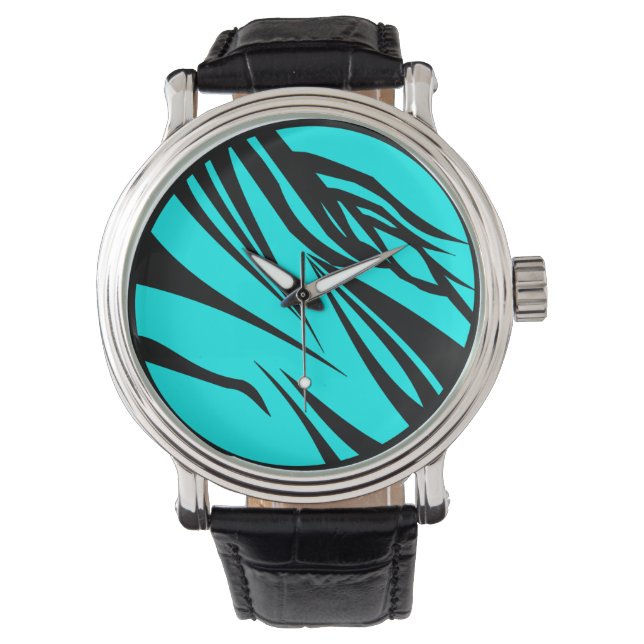 Jazzy Zebra Pizzazz Watch Armbanduhr (Vorderseite)