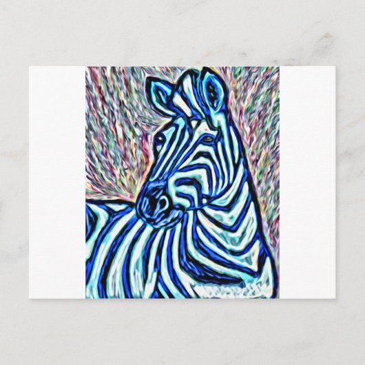 Jazzy Zebra Postkarte (Vorderseite)