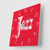 Jazzzeichen Quadratische Wanduhr (Winkel)