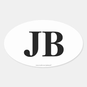 "JB" Jacksonville Strand, Ovaler Aufkleber