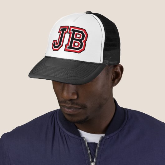 'JB' Monogram Truckerkappe (Beispiel)