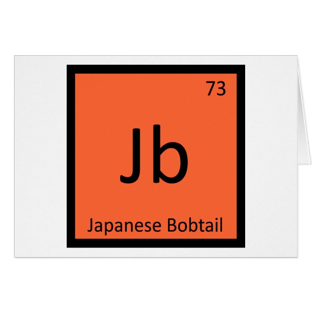 Jb - Periodisches Tischelement der japanischen Bob (Vorderseite (Horizontal))
