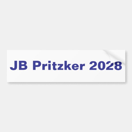 JB Pritzker 2028, kandidieren für den Präsidenten Autoaufkleber (Vorne)