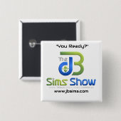 "JB Sims Show Unity Square Button - Collectiable P (Vorne & Hinten)
