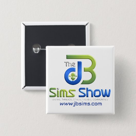 "JB Sims Show Unity Square Button - Collectiable P (Vorne & Hinten)