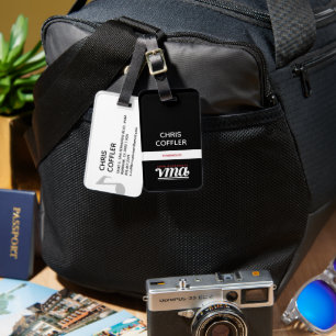 JBHS VMA Black Bag Tag Powerhouse Vollständige Inf Gepäckanhänger