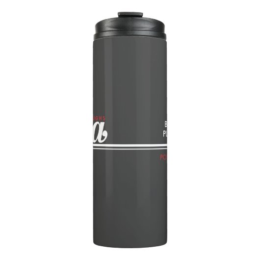 JBHS VMA Black mit weißem Logo anpassbar Thermosbecher (Vorderseite)