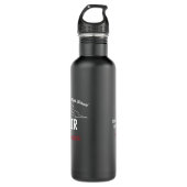 JBHS VMA Black with White Logo Customizable Edelstahlflasche (Vorderseite)