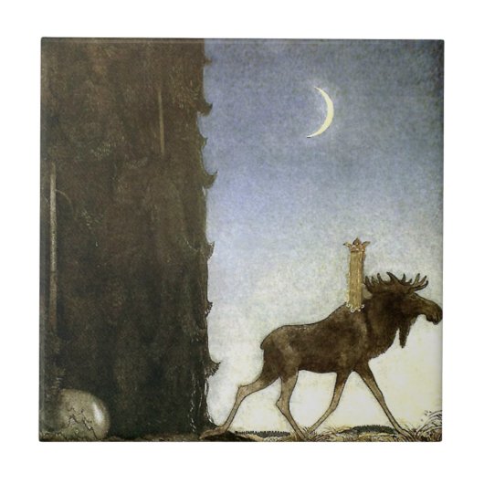Jbleap the elk John Bauer Fliese (Vorderseite)