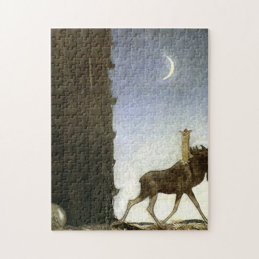 Jbleap the elk John Bauer Puzzle (Vertikal)