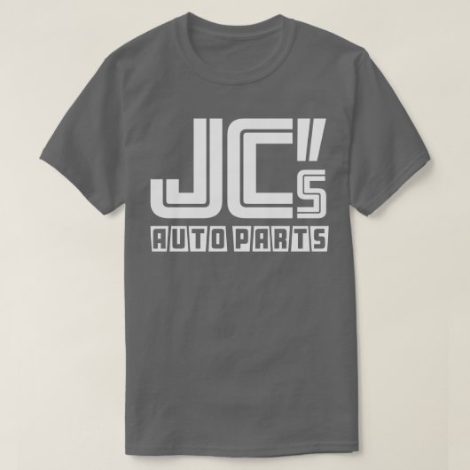JC-Auto-Einzelteile in weißer Farbe T-Shirt (Design vorne)