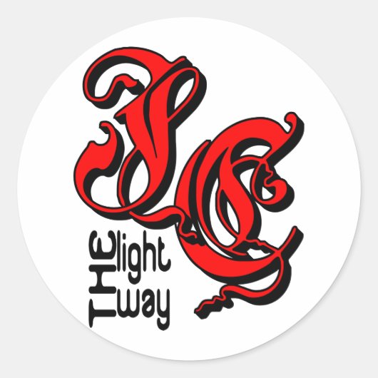 JC Der Weg Christlich Runder Aufkleber (Vorderseite)