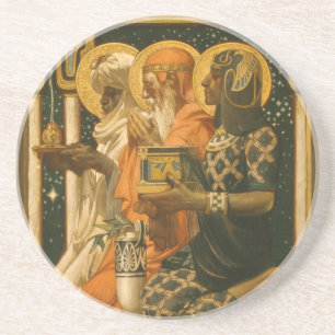 JC Leyendecker Drei Weise Männer Vintage-Weihnacht Getränkeuntersetzer