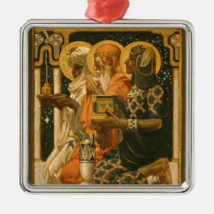 JC Leyendecker Drei Weise Männer Vintage-Weihnacht Ornament Aus Metall