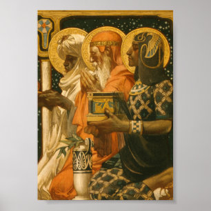 JC Leyendecker Drei Weise Männer Vintage-Weihnacht Poster