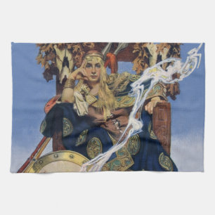 JC Leyendecker Königin Maeve keltische Kriegerin Küchentuch