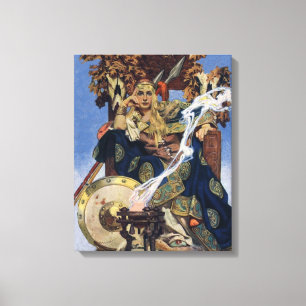 JC Leyendecker Königin Maeve keltische Kriegerin Leinwanddruck