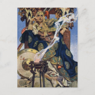 JC Leyendecker Königin Maeve keltische Kriegerin Postkarte