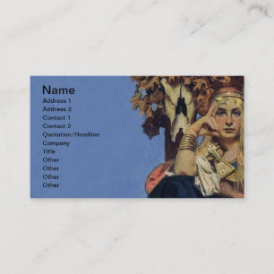 JC Leyendecker Königin Maeve keltische Kriegerin Visitenkarte