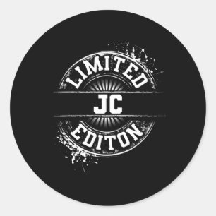 JC Limited Edition Funny Personalisiert Name Joke Runder Aufkleber