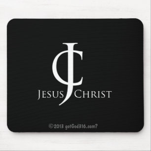 JC-Logo (Jesus Christ) gotGod316.com Mousepad