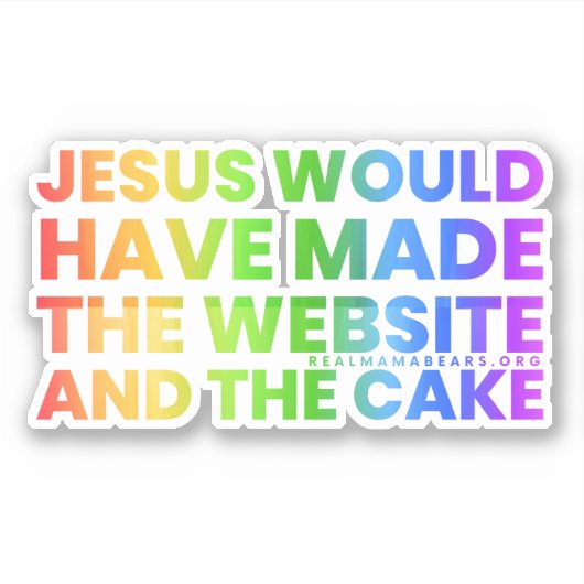 JC würde aufklecken Aufkleber (Vorderseite)