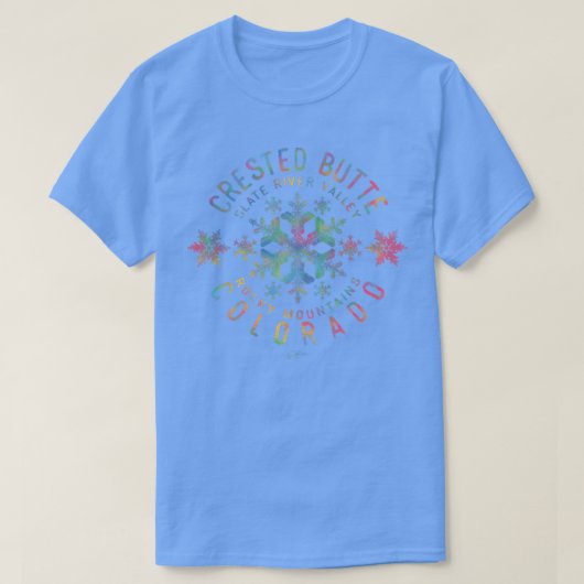 JCombs Crested Butte, CO, Snow T-Shirt (Design vorne)