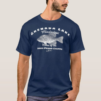 JCombs Grenada Lake MS White Crappie T-Shirt