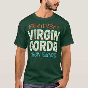 JCombs Jungfrau Gorda, BVI, Retro, Strand T-Shirt