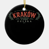 JCombs Krakau Polen gegründet 4. Jahrhundert Retro Keramik Ornament (Vorne)