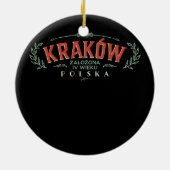 JCombs Krakau Polen gegründet 4. Jahrhundert Retro Keramik Ornament (Hinten)