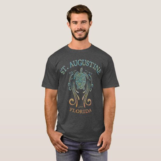 JCombs St Augustine FL Meeresschildkröte im T T-Shirt (Vorne ganz)